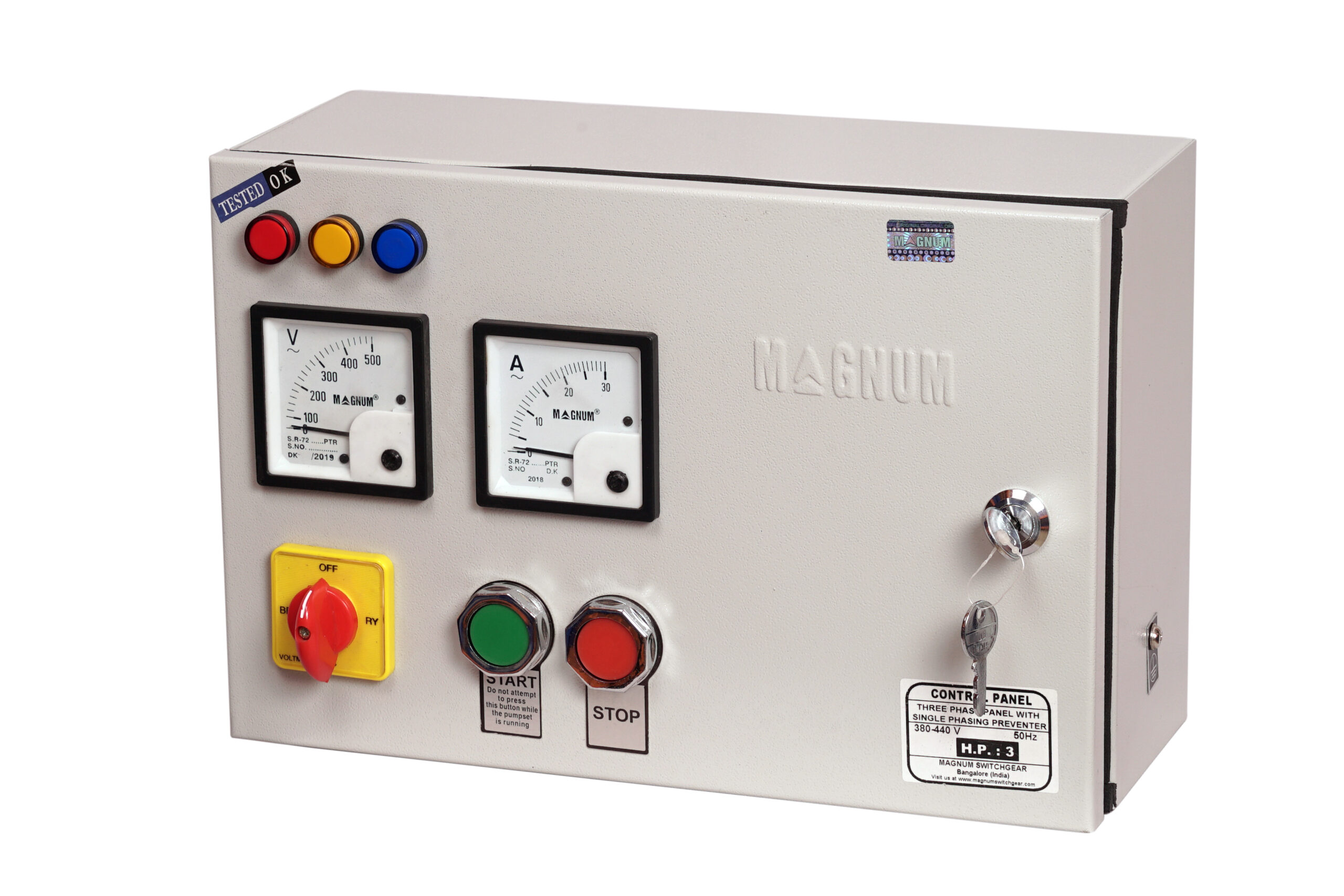 Gold MaK-1 Three Phase panel outside view 2