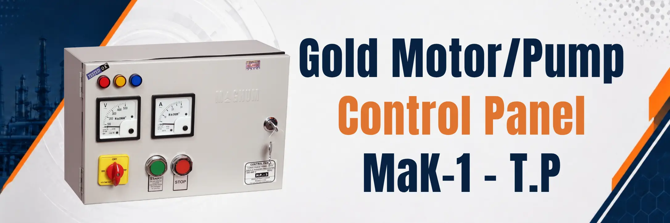 Gold Motor/Pump Control Panel MaK-1 – T.P